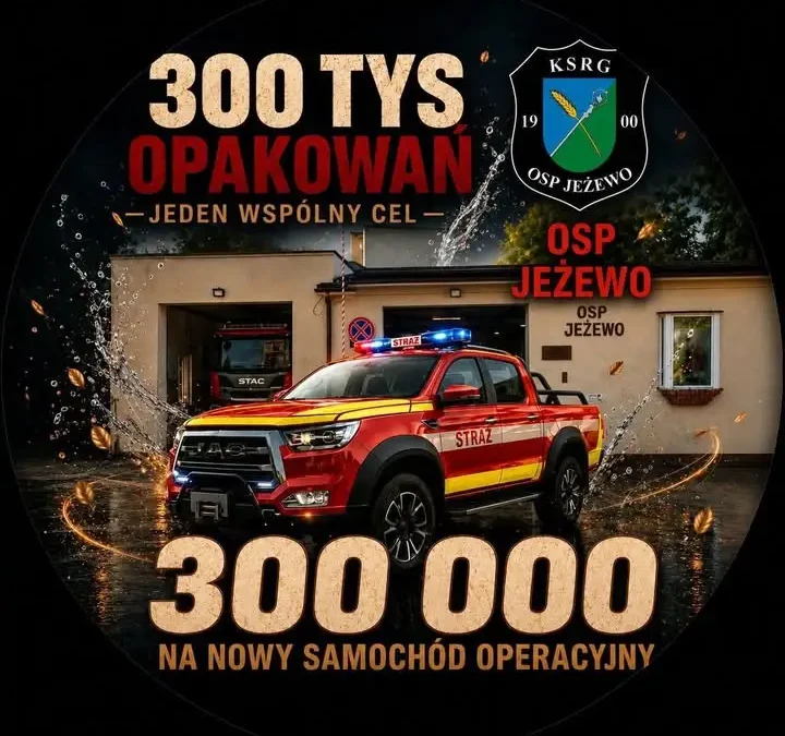 Jeżewo: zbiórka na nowy samochód operacyjny OSP już jutro