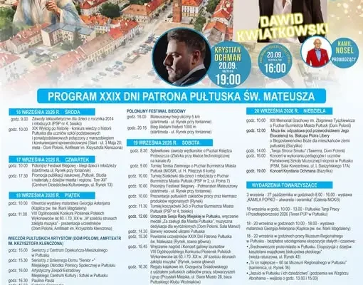 XXIX Dni Patrona Pułtuska św. Mateusza – święto miasta trwa