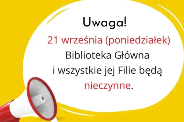 Biblioteka w Świeciu nieczynna 21 września. Od wtorku tydzień atrakcji