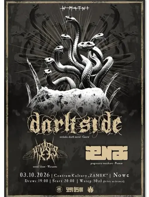 Koncert rockowy w Centrum Kultury Zamek – Dark Side ienai i Miyasis już 3 października