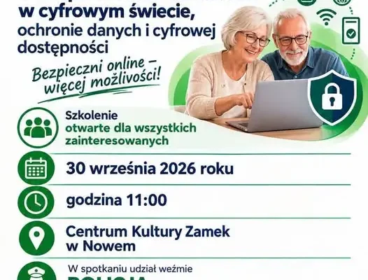 Nowe: spotkanie o bezpieczeństwie seniorów w cyfrowym świecie – 30 września w Nowem