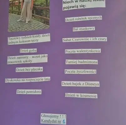 Liliana nową przewodniczącą Samorządu Uczniowskiego w Pruszczu