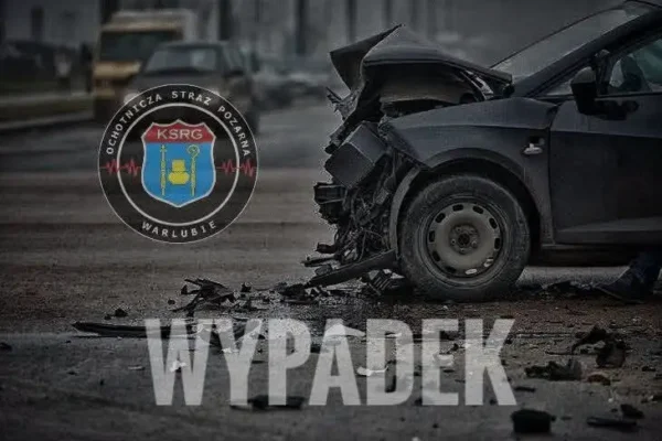 Wypadek na DK91 w rejonie Warlubia – interweniowały służby ratunkowe