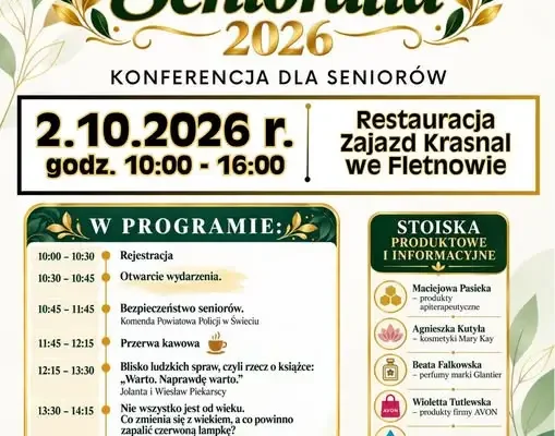Gminne Senioralia 2026 w Fletnowie – konferencja dla seniorów z Gminy Dragacz