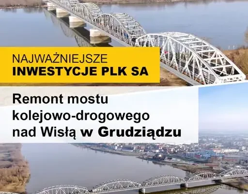 Most kolejowy w Grudziądzu po remoncie – pociągi przyspieszyły do 80 km/h