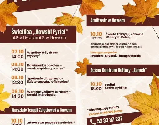 Nowe: Jesienny cykl spotkań międzypokoleniowych już 7–10 października