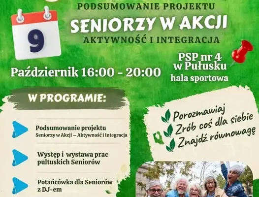 Dzień Seniora w Pułtusku – 9 października 2026