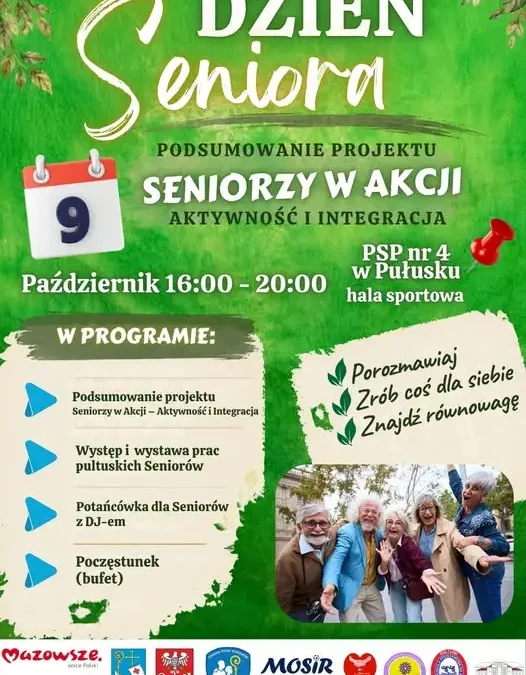Dzień Seniora w Pułtusku – 9 października 2026