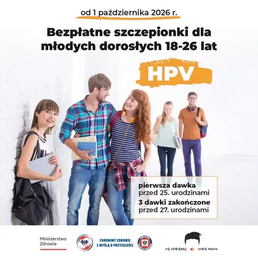 Bezpłatne szczepienia przeciw HPV dla osób 19-26 lat – ruszył program
