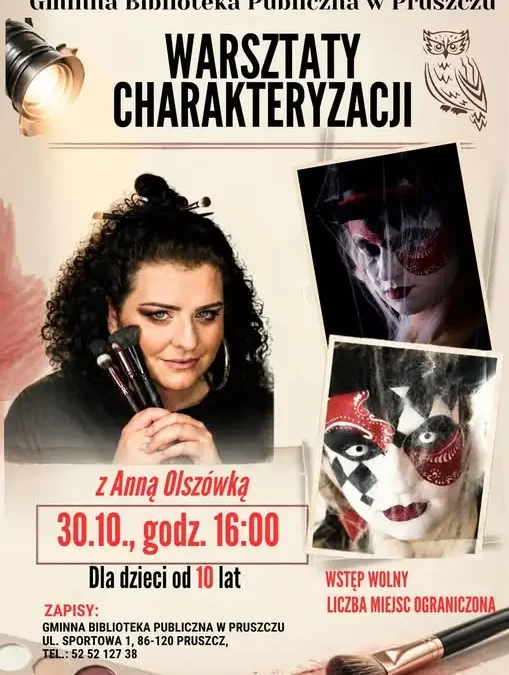 Warsztaty charakteryzacji w bibliotece w Pruszczu – zapisy trwają