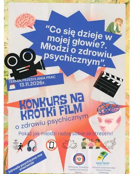 Konkurs Powiatowego Inspektora Sanitarnego w Świeciu z okazji Światowego Dnia Zdrowia Psychicznego