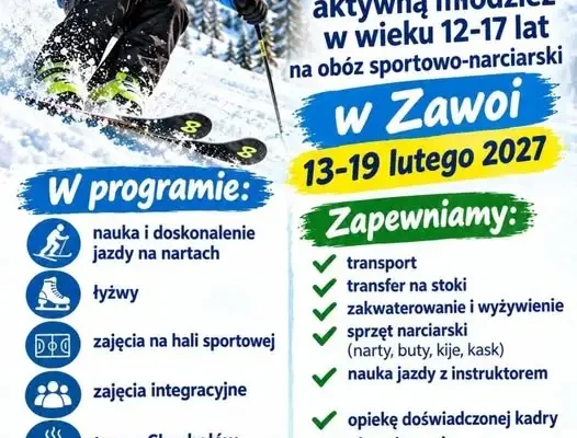 Zimowy obóz narciarski w Zawoi – GOKSiR Pruszcz ogłasza nabór