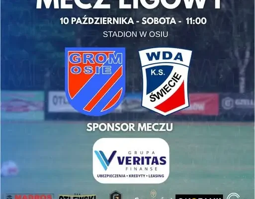 Derby powiatu świeckiego: Grom Osie zmierzy się z rezerwami Wdy Świecie