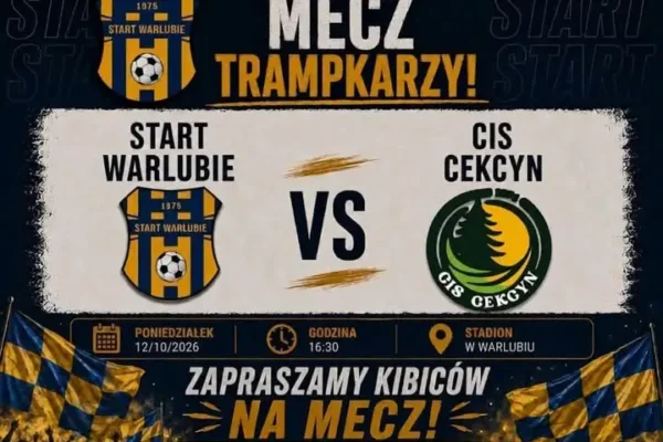 Trampkarze Startu Warlubie zagrają w poniedziałek