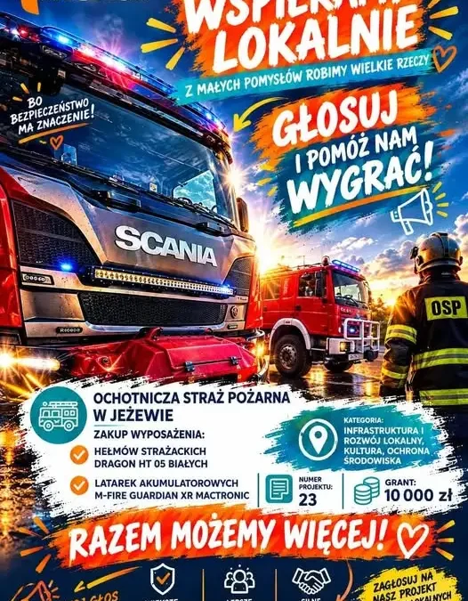 OSP Jeżewo walczy o głosy w programie „Mondi – Wspieramy Lokalnie”