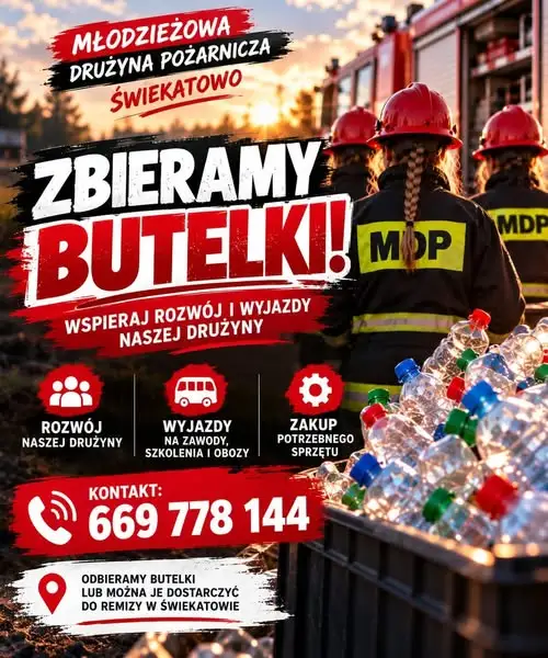 MDP Świekatowo zbiera butelki – dochód wesprze młodzieżową drużynę pożarniczą