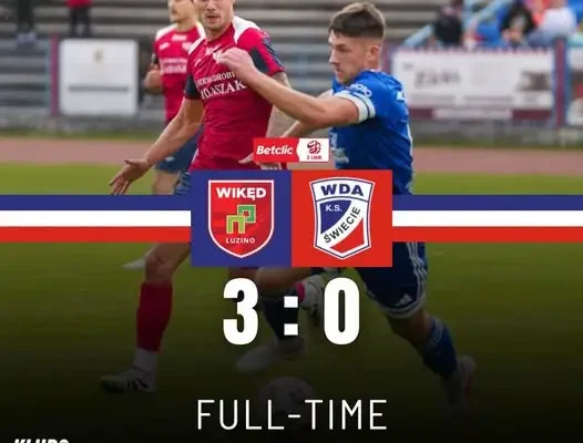 Wda Świecie bez punktów w Luzinie. Przegrana z Wikędem w 11. kolejce