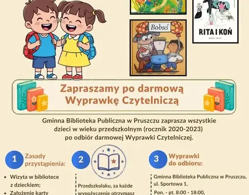 Darmowa Wyprawka Czytelnicza dla przedszkolaków w Gminnej Bibliotece w Pruszczu