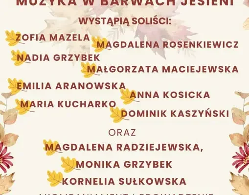 Koncert Jesienny „Muzyka w barwach jesieni” w nowej przestrzeni CUS