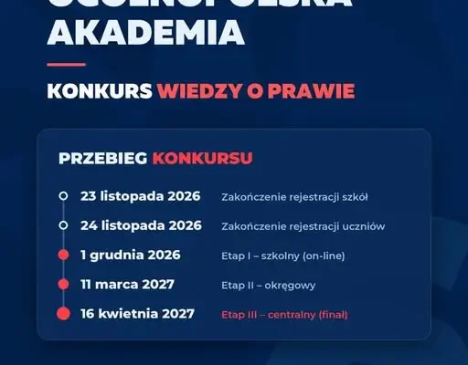 Zapisy do XII Ogólnopolskiej Akademii – Konkursu Wiedzy o Prawie wystartowały
