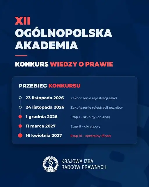 Zapisy do XII Ogólnopolskiej Akademii – Konkursu Wiedzy o Prawie wystartowały