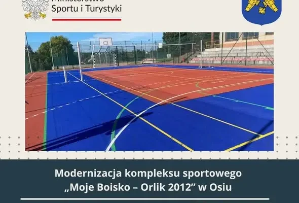 Orlik w Osiu po modernizacji – nowe nawierzchnie i sprzęt sportowy