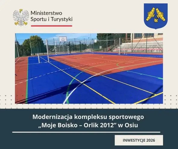 Orlik w Osiu po modernizacji – nowe nawierzchnie i sprzęt sportowy