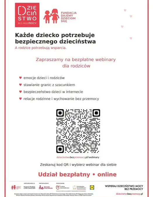 Bezpłatne webinary dla rodziców: wsparcie w wychowaniu bez przemocy