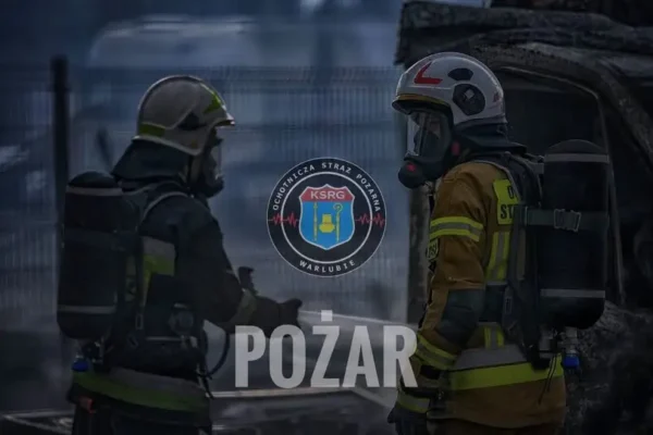 Pożar pustostanu w Rulewie – akcja strażaków z OSP Warlubie i OSP Wielki Komorsk