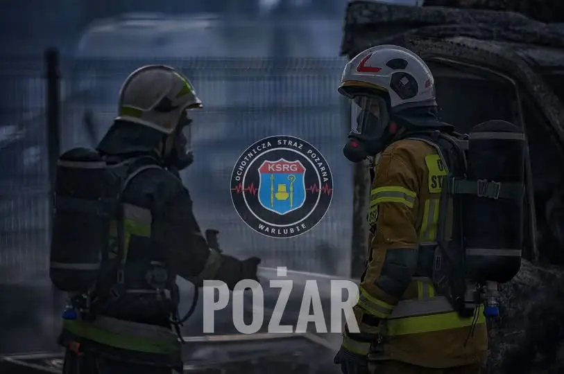 Pożar pustostanu w Rulewie – akcja strażaków z OSP Warlubie i OSP Wielki Komorsk