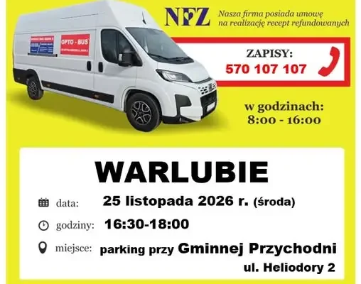Bezpłatne badanie wzroku w Warlubiu – Opto-Bus 25 listopada
